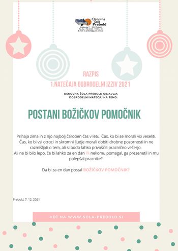 Postani Božičkov pomočnik za en dan