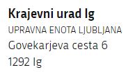 Nov urnik Krajevnega urada Ig 