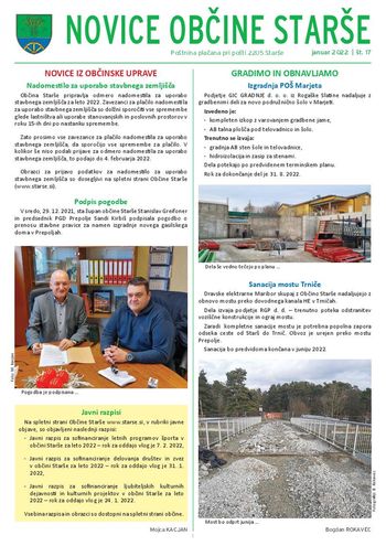 NOVICE OBČINE STARŠE 17/2021