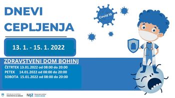 Dnevi cepljenja - od 13. do 15. 1. 2022