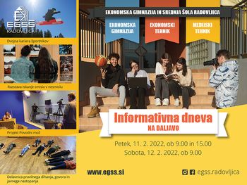 Informativni dnevi 2022 na EGSŠ Radovljica Informativni dnevi 2022 na EGSŠ Radovljica