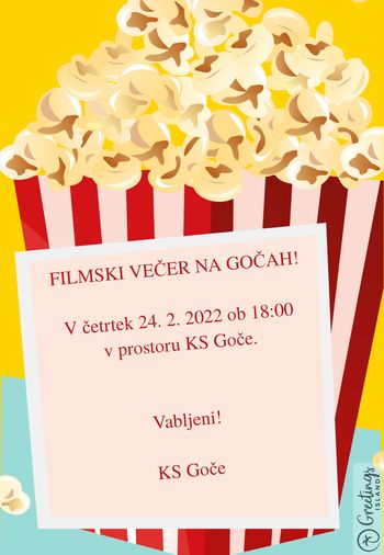 Filmski večer na Gočah. 