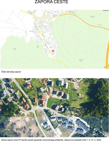 Zapora ceste Pri lesniki