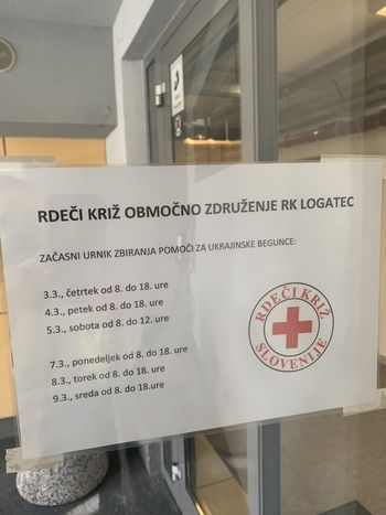 ZBIRANJE POTREBŠČIN za osebe v Nastanitvenem centru Logatec in osebe na vojnem območju Ukrajine