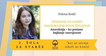 V okviru Šole za življenje tokrat o anoreksiji V okviru Šole za življenje tokrat o anoreksiji