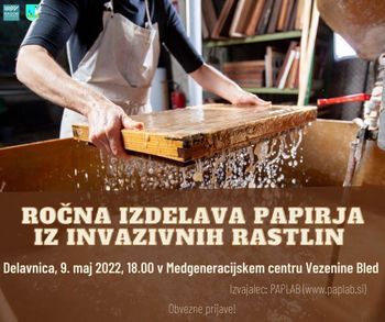 ROČNA IZDELAVA PAPIRJA IZ INVAZIVNIH RASTLIN