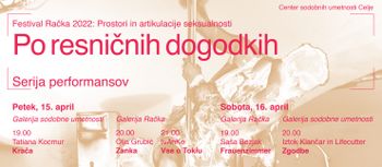 FESTIVAL RAČKA 2022. Performansi in vodstvo po razstavi.