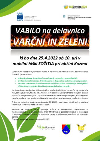 Delavnica Varčni in zeleni