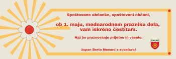Praznično voščilo ob 1. maju