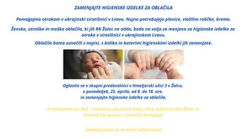 ZAMENJAJTE HIGIENSKE IZDELKE ZA OBLAČILA