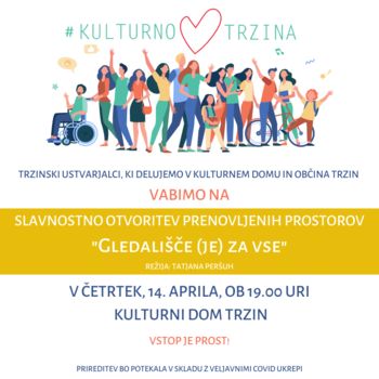 Otvoritev prenovljenih prostorov v Kulturnem domu Trzin