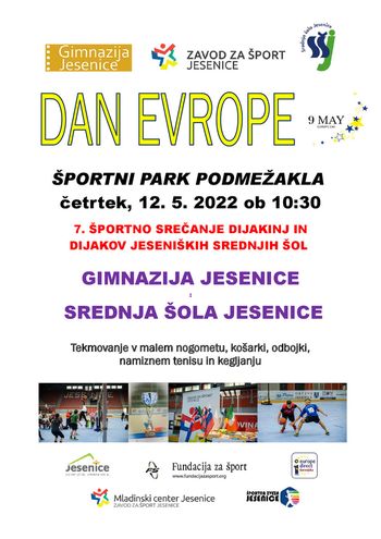 Dan Evrope - športno srečanje jeseniških srednješolcev