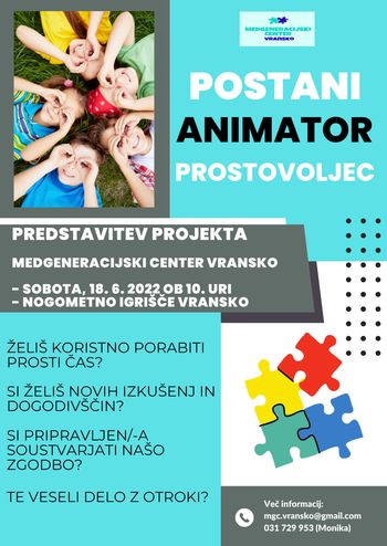Postani animator prostovoljec 