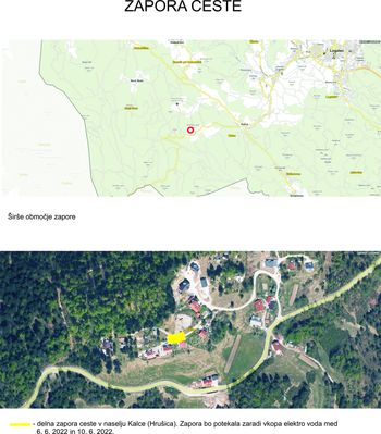 Zapora ceste Hrušica