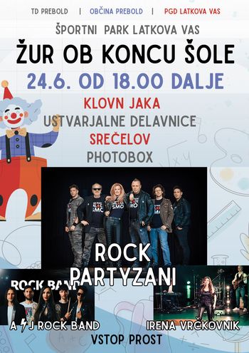 Žur ob koncu šole - 24. junij 2022 po 18.00 - Športni park Latkova vas Žur ob koncu šole - 24. junij 2022 po 18.00 - Športni park Latkova vas