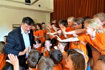 Sprejem mladih bralcev v Mestni knjižnici Grosuplje