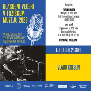 Glasbeni večer v Tržiškem muzeju bo obogatil Vlado Kreslin, mož s črno kitaro