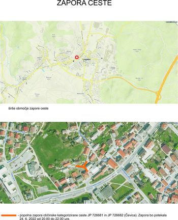Zapora cest zaradi prireditve Večer pri vodnjaku - Čevica