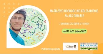 Dobrodelno kolesarjenja za ALS obolele - z obiskom 212 občin v 13 dneh