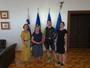 Slovenj Gradec obiskal dobrodelni kolesar