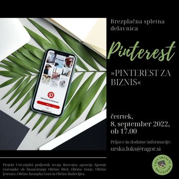 Spletna delavnica »PINTEREST ZA BIZNIS« 