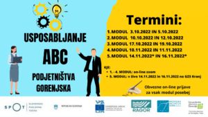 Usposabljanje ABC podjetništva na Gorenjskem