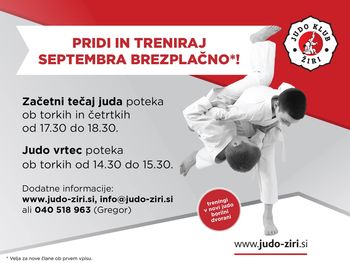 Pridružite se ekipi Judo kluba Žiri
