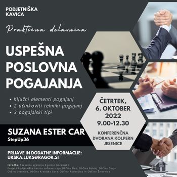 USPEŠNA POGAJANJA - brezplačna praktična delavnica  