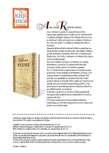Predstavitev knjige Anton Žakelj - Rodoljub Ledinski