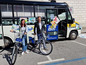 Na fotografiji: Anja Zagomilšek in Miran Gaberšek (Foto: MOC)