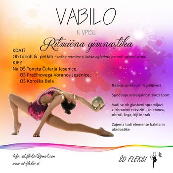 Ritmična gimnastika - ŠD Fleksi