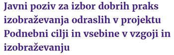Podnebni cilji in vsebine v vzgoji in izobraževanju