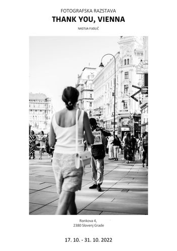 Otvoritev fotografske razstave - THANK YOU, VIENNA - Nastija FIJOLIČ