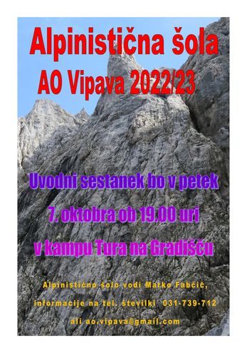 Alpinistična šola 2022/2023 