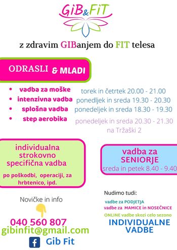 z GIB & FIT v jesensko-zimski čas