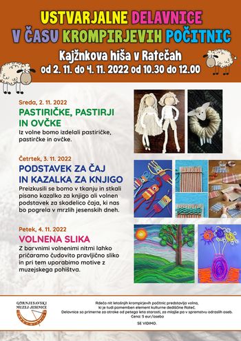 Počitniške delavnice v Slovenskem planinskem muzeju in v Kajžnkovi hiši