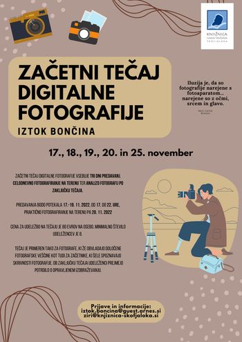 Začetni tečaj digitalne fotografije