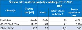 HITRO RASTOČA PODJETJA V OBDOBJU 2017-2021