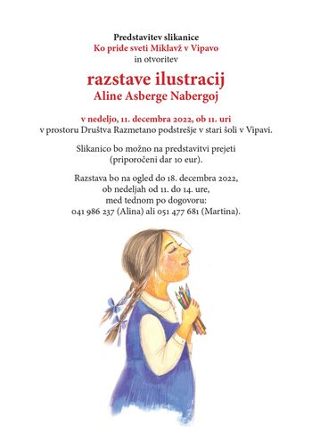 Predstavitev slikanice in otvoritev razstave ilustracij Aline Asberge Nabergoj 