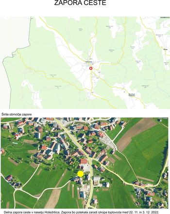 Zapora ceste Hotedršica