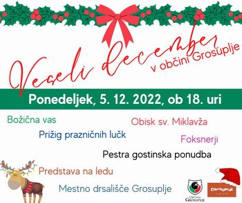 Tudi v Grosuplje prihaja čudovit praznični decembrski čas!