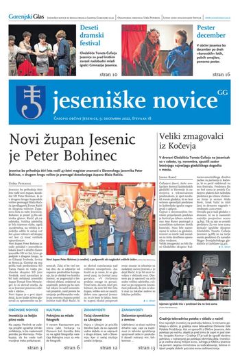 Izšle so nove Jeseniške novice