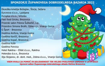 Zahvala po dobrodelnem bazarju