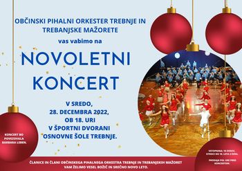 Novoletni koncert Občinskega pihalnega orkestra Trebnje in Trebanjskih mažoret