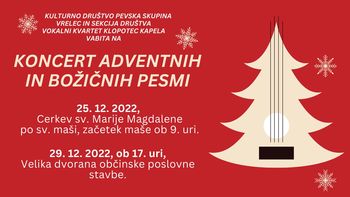 KONCERT ADVENTNIH IN BOŽIČNIH PESMI