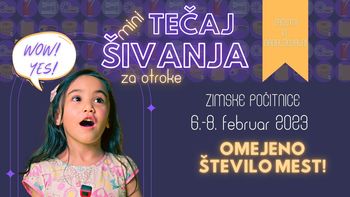 Mini tečaj šivanja med zimskimi počitnicami