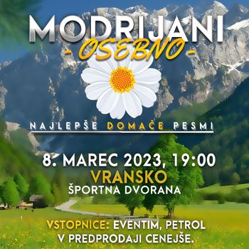 Modrijani osebno na Vransko