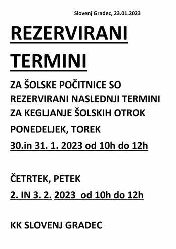 Počitniško kegljanje 