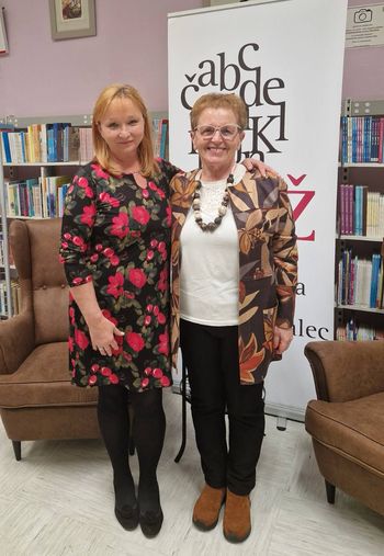 Milena Miklavčič v žalski knjižnici – pogovor in predstavitev tetralogije Ogenj, rit in kače niso za igrače