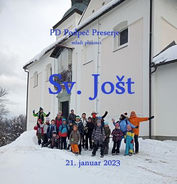 Pohod mladih planincev PD na svetega Jošta 21.1.2023